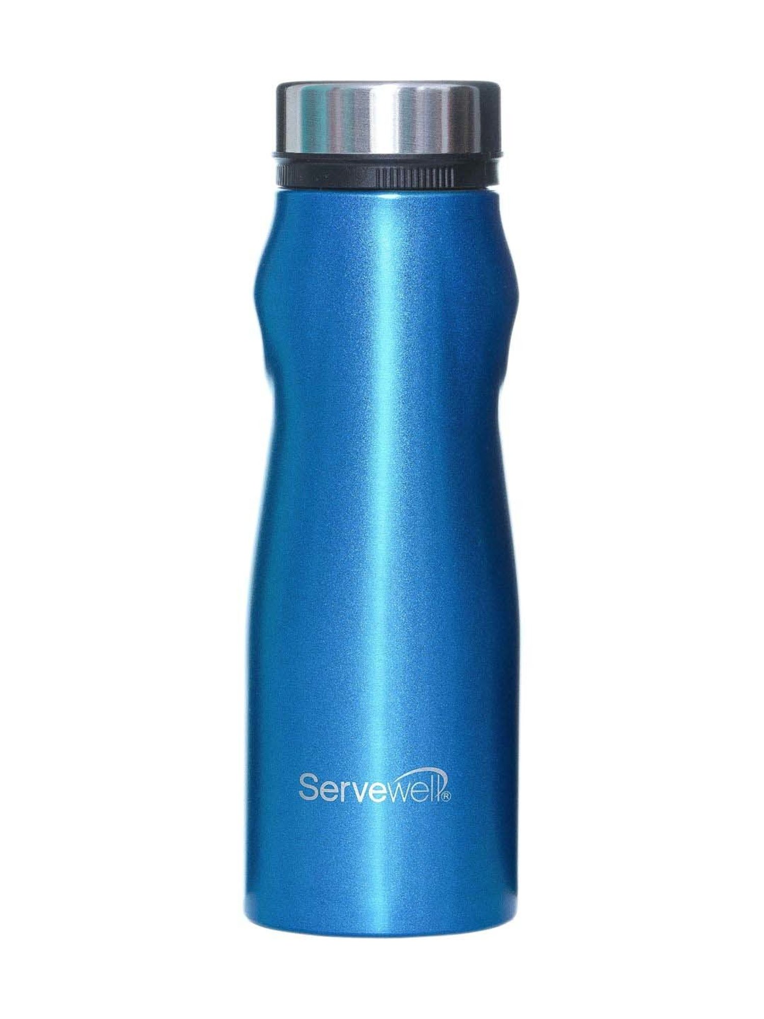 Servewell Striking Blue Steel Congo Single Wall Fridge Bottle (1 L)