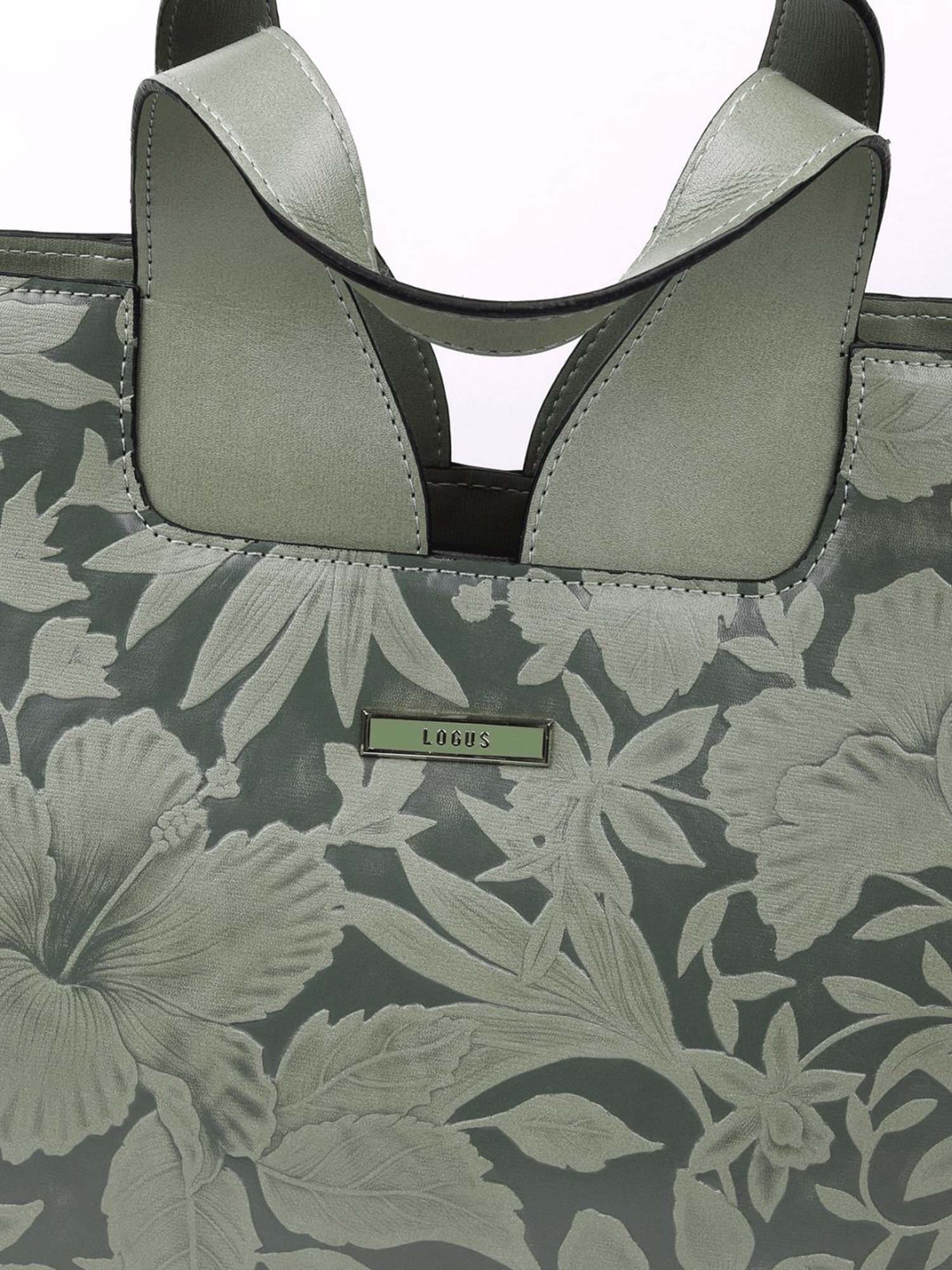 Odette Green Floral Tote Handbag
