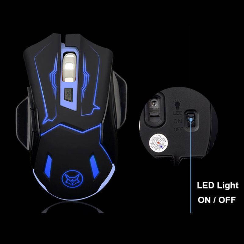 Q5 2.4GHz Rechargeable Silent Usb Optical Ergonomic Gaming Wireless Mouse Mice
