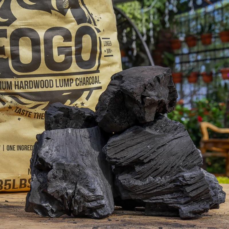 FOGO Super Premium Oak Restaurant All-Natural Smoked Hardwood Large Lump Charcoal for Smoking Sessions and Reverse Sear Type Cooks, 35 Pounds