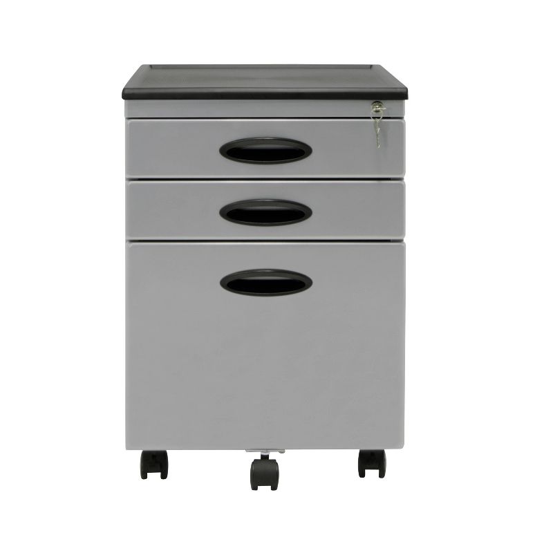 Element Mobile File Cabinet Silver - Studio Designs
