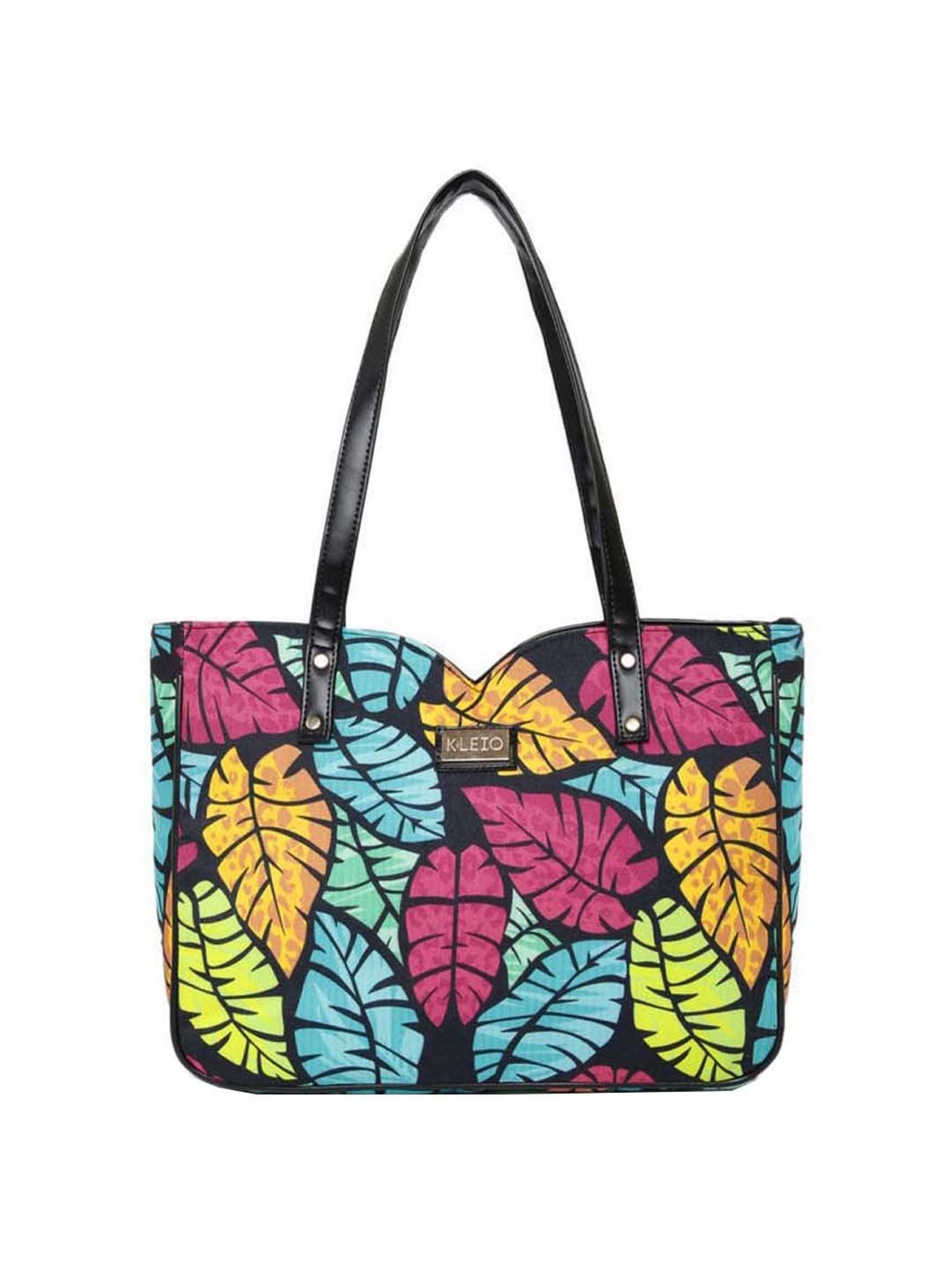 KLEIO Multicolor Printed Medium Tote Handbag