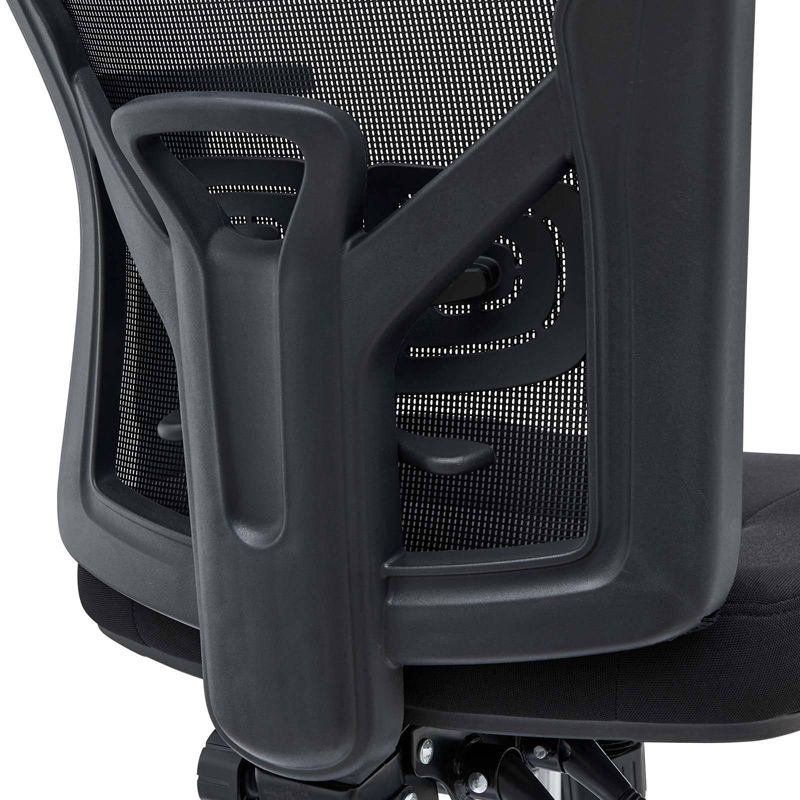 Mesh Sled Base Side Reception Chair with Flip Up Arms Black - Riverstone Furniture
