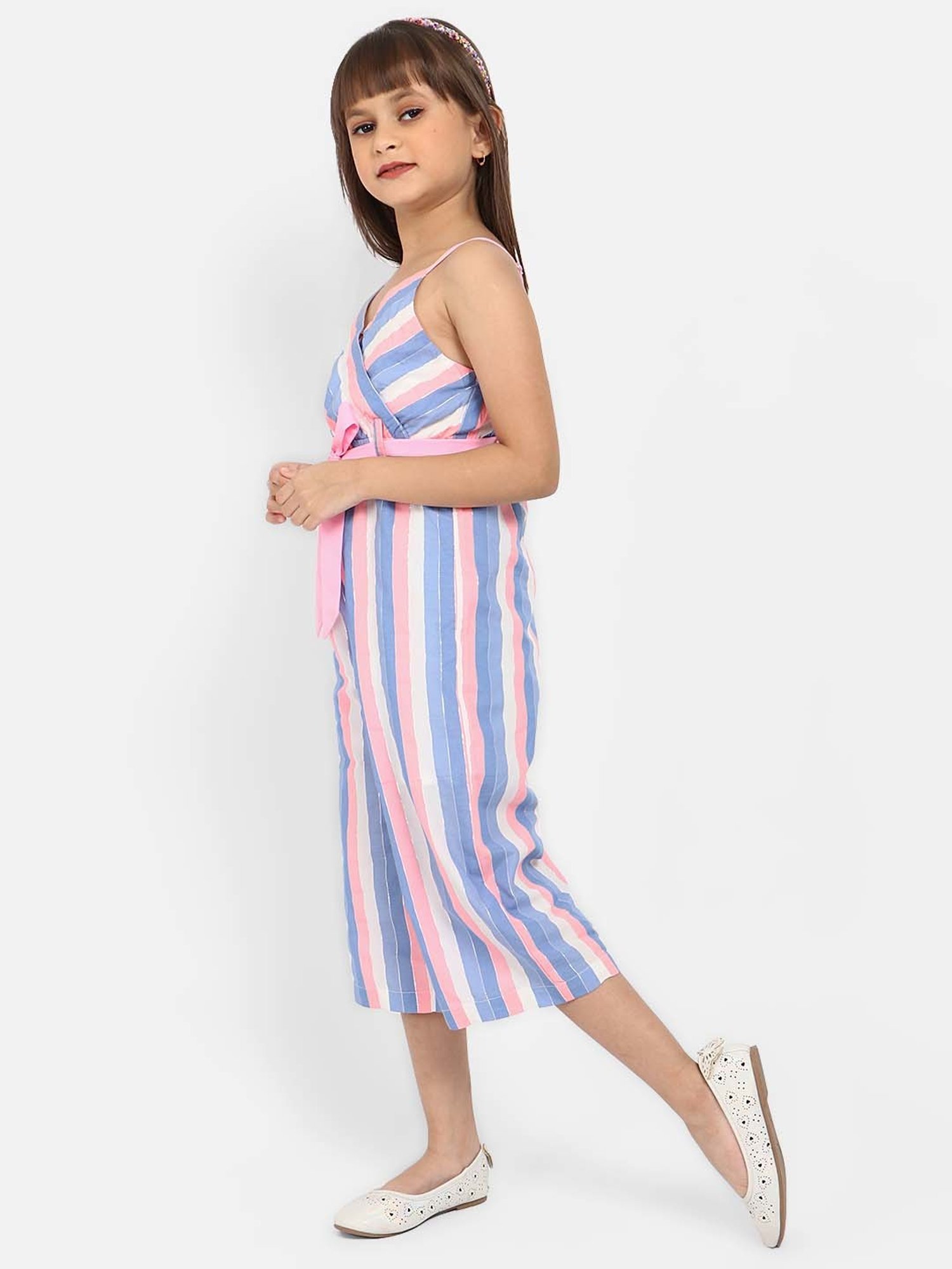 Nauti Nati Kids Multicolor Striped Jumpsuit