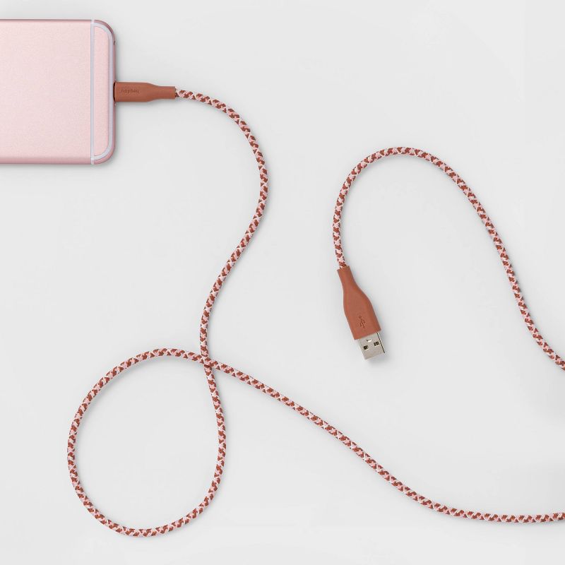 heyday™ 6' USB-A Braided Lightning Cable - Cedar Wood