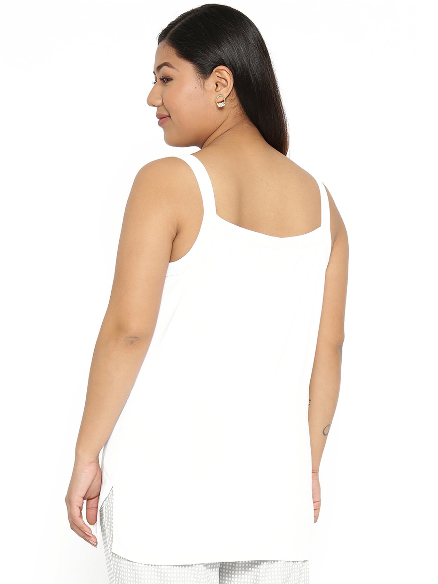 theRebelinme White Camisole Top