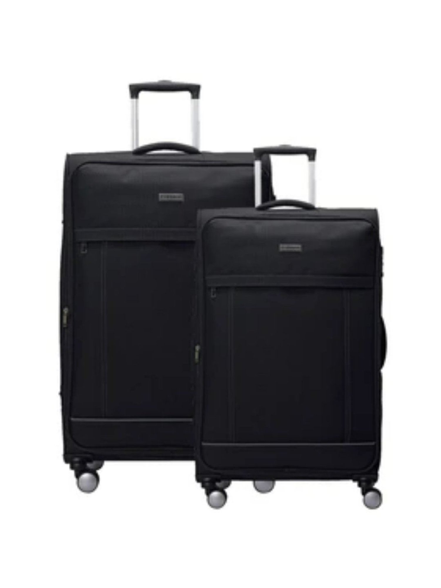 Carriall Black 4 Wheel Large Soft Cabin Trolley Set of 2 - 79 cm