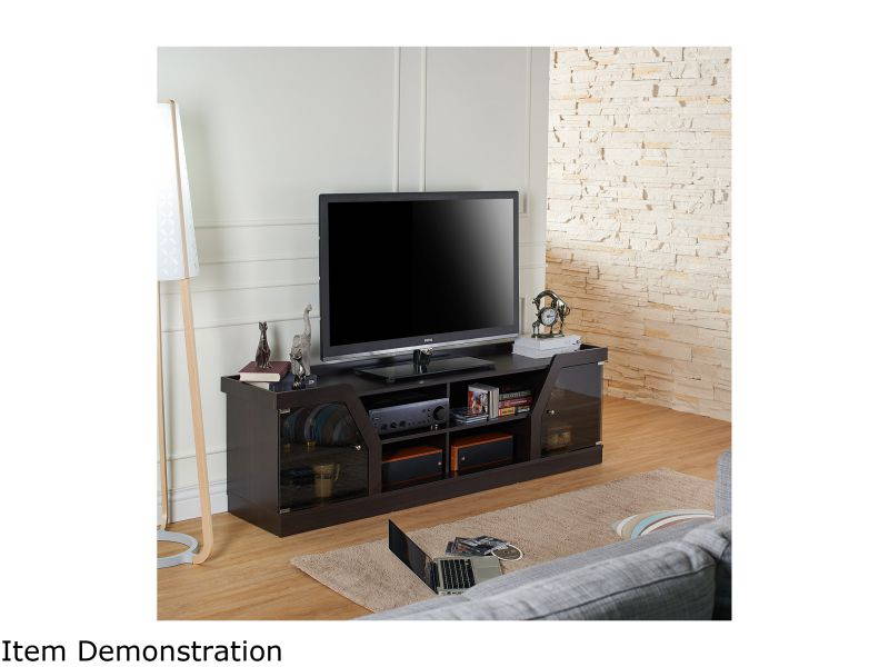 AVF FS1200CURCS-A up to 60" Silver Effect / Clear Glass Curved TV Stand