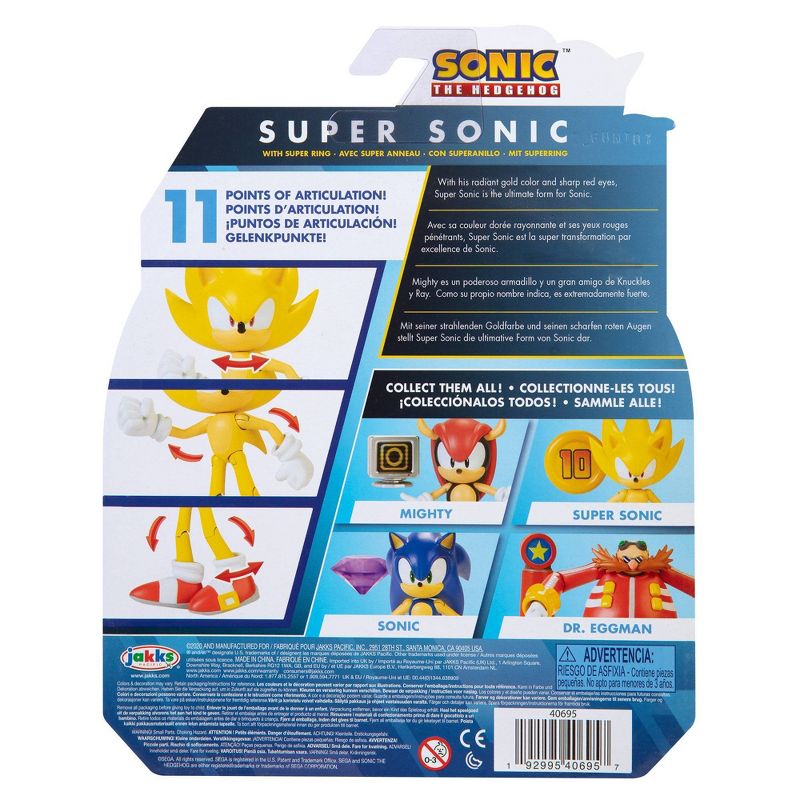 Modern Super Sonic the Hedgehog with Super Ring