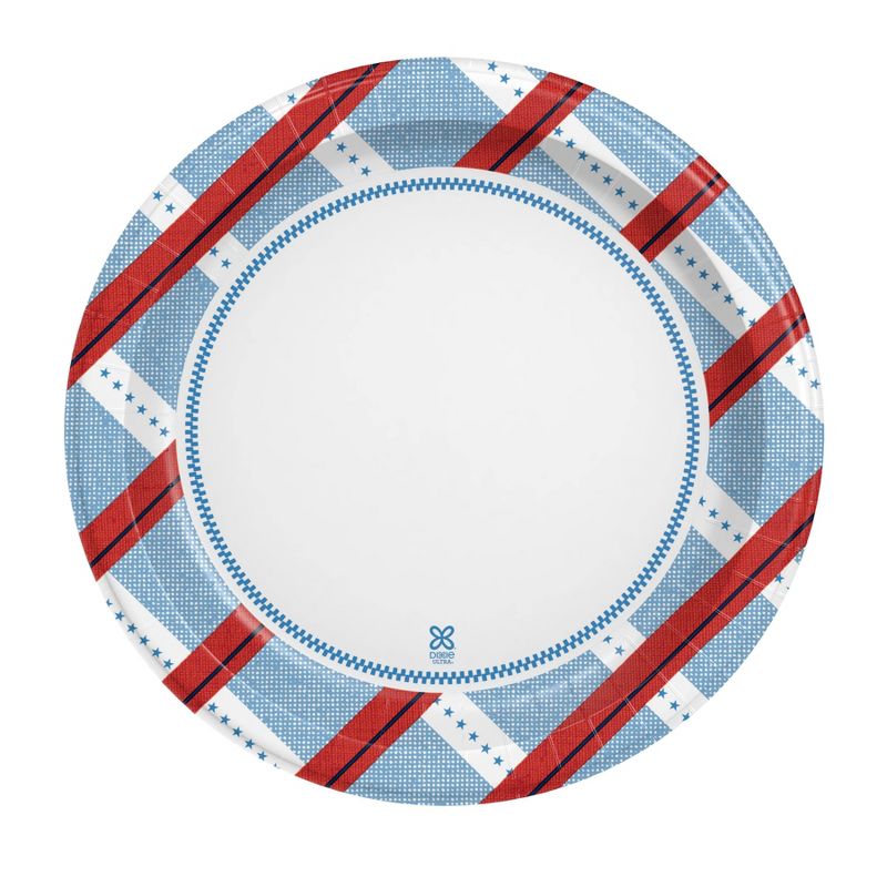 Dixie Ultra Plaid Disposable Plates - 10" - 18ct