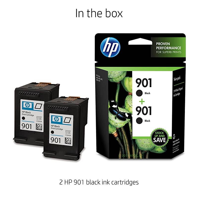 901 | 2 Ink Cartridges | Black | CC653AN