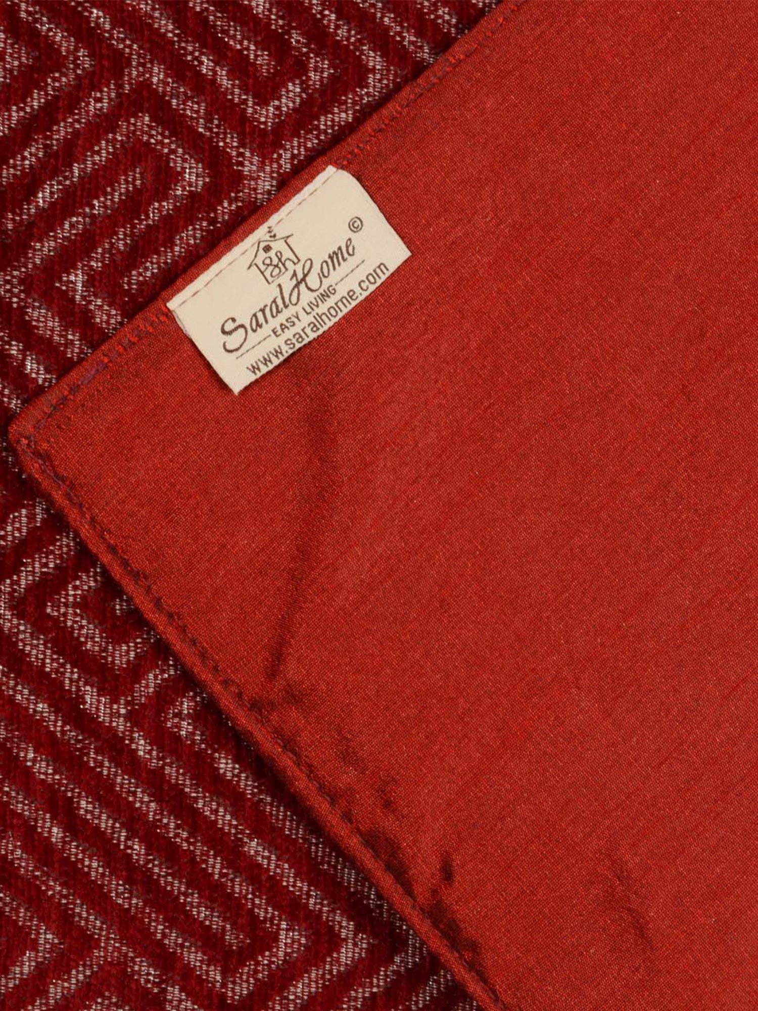 Saral Home Maroon Chenille Placemats - Set of 6