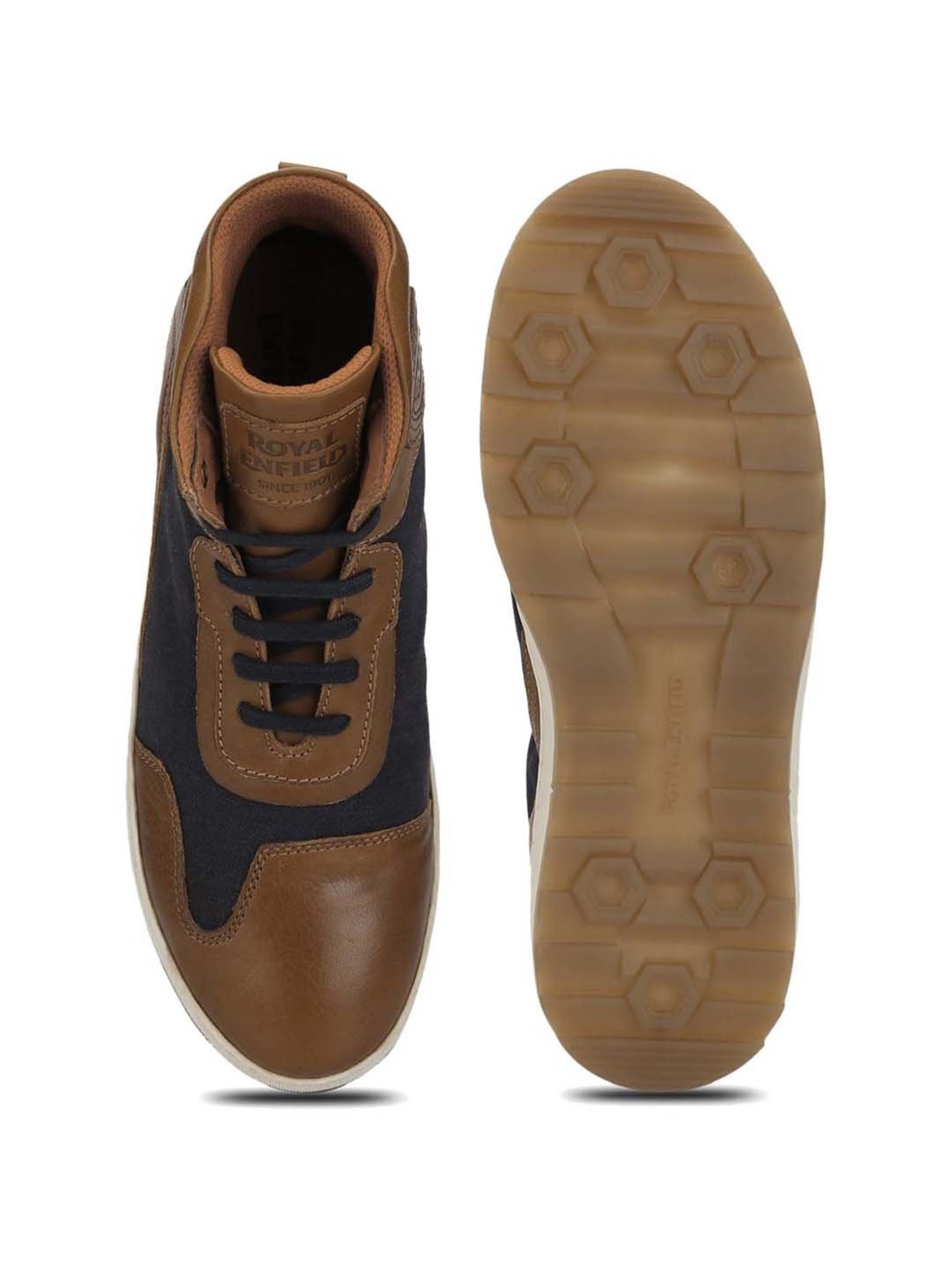 Royal Enfield Men's Wildbourne Tan Ankle High Sneakers