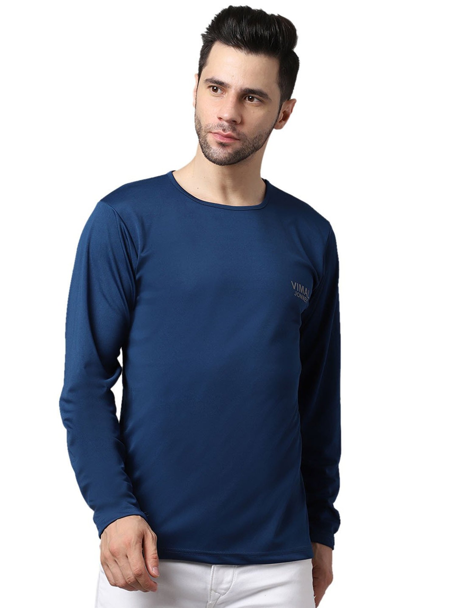 Vimal Jonney Navy Regular Fit T-Shirt
