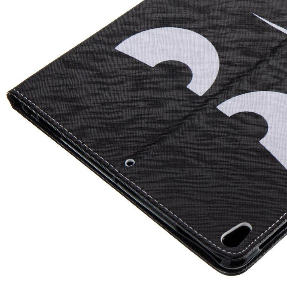 EIGIIS Pretty Cute Style Premium Leather Multi-Functional Case With Card Slots Wallet Cove For Apple Ipad Pro 10.5" 2017 (Black Eyes)