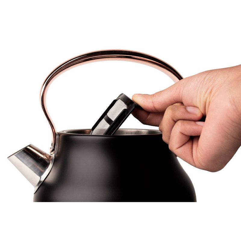 Heritage 1.7 Lt Stainless Steel Electric Kettle with Auto Shut-Off - Copper/Black