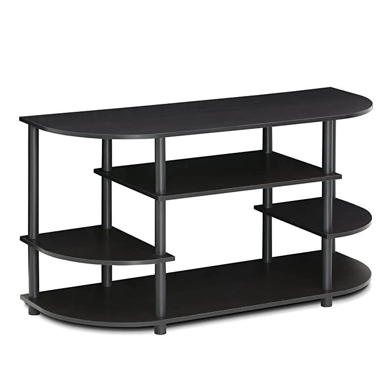 JAYA Simple Design Corner TV Stand EspressoBlack