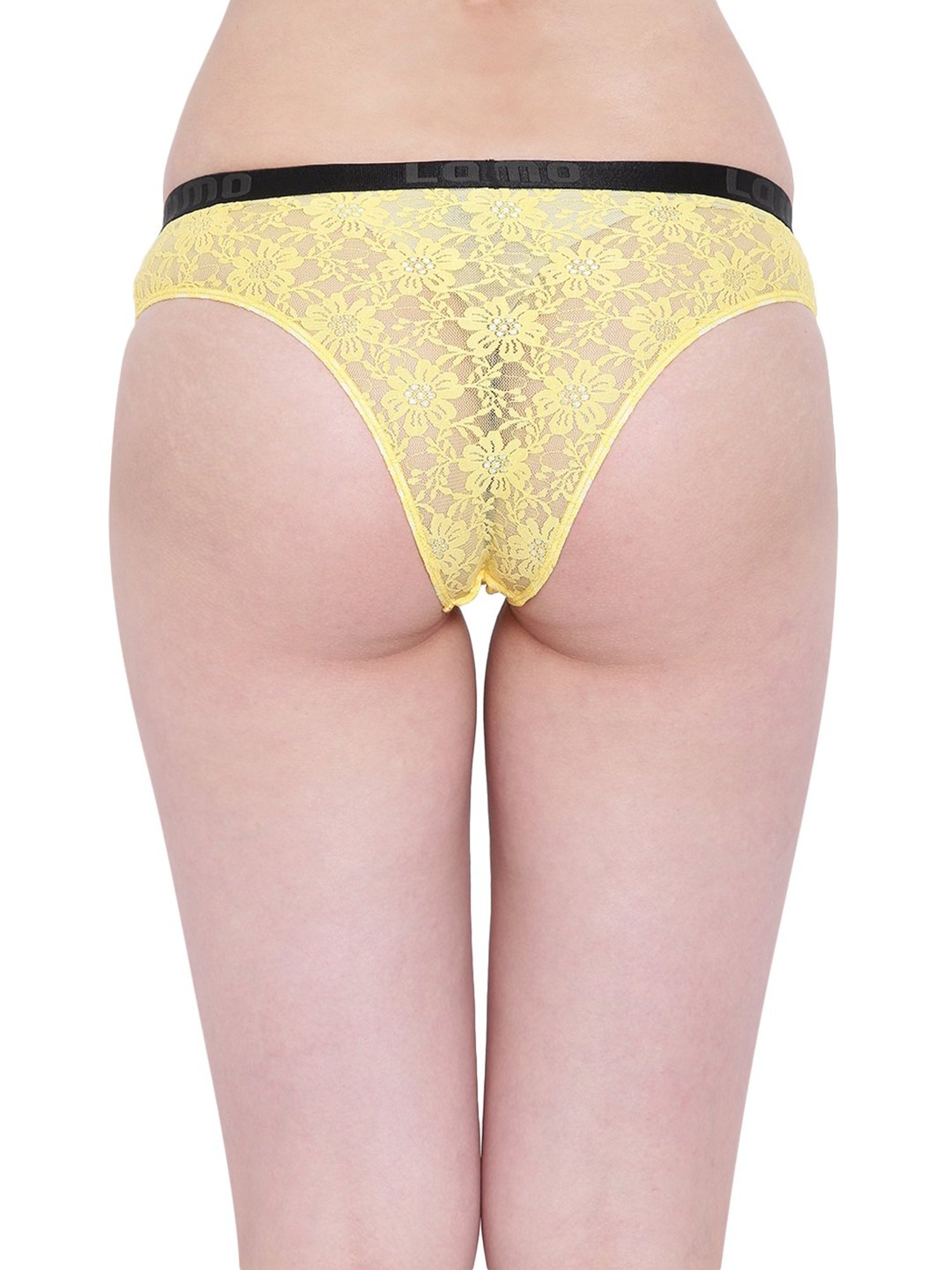 La Intimo Yellow Lace Bikini Panty
