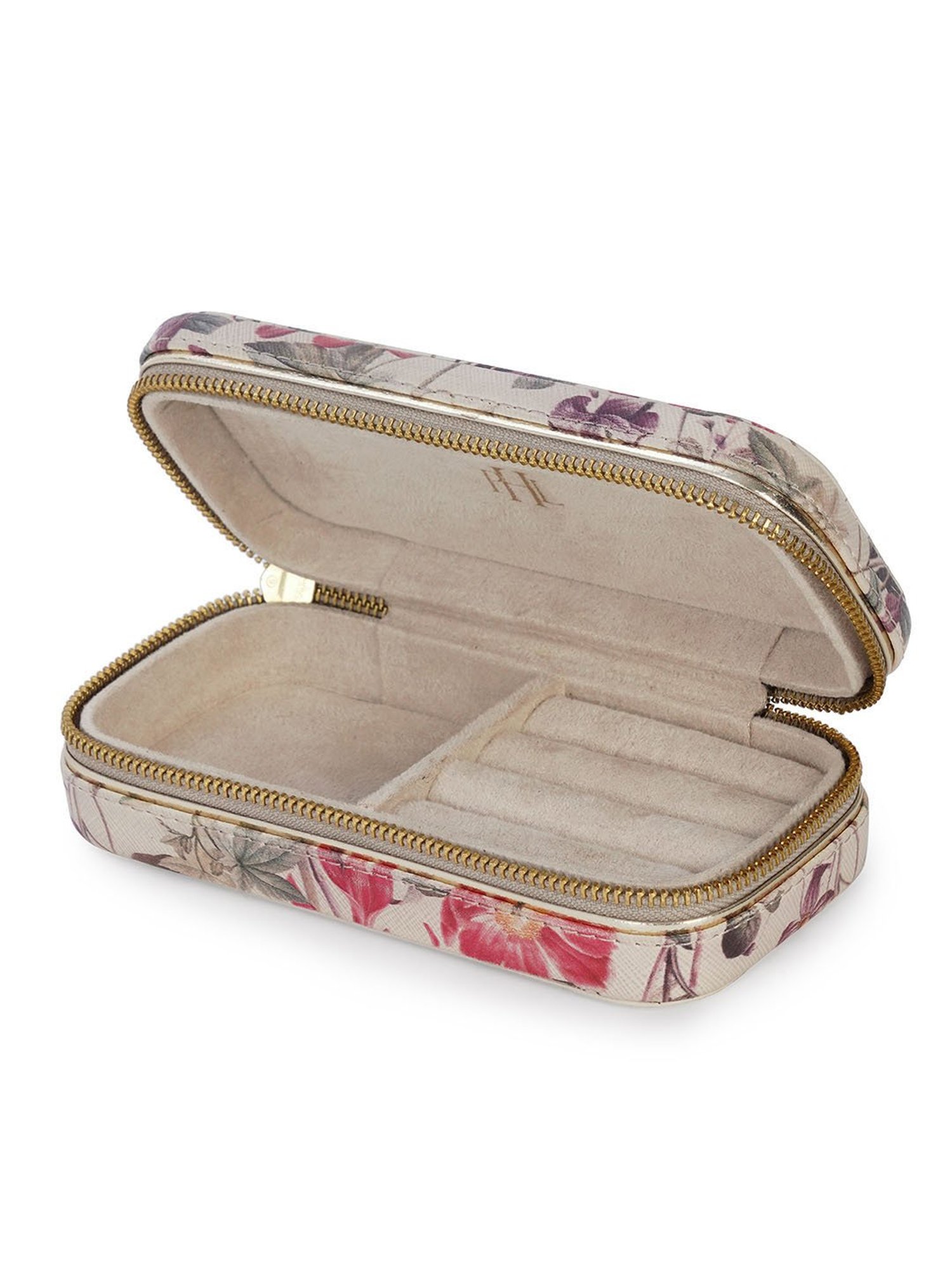 Pure Home and Living Pink Faux Leather Jewellery Organiser