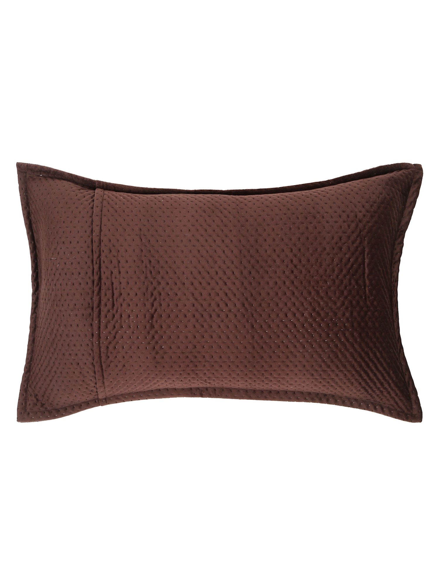 Stoa Paris White & Aqua Cotton 200 TC Pillow Cover - Set of 1