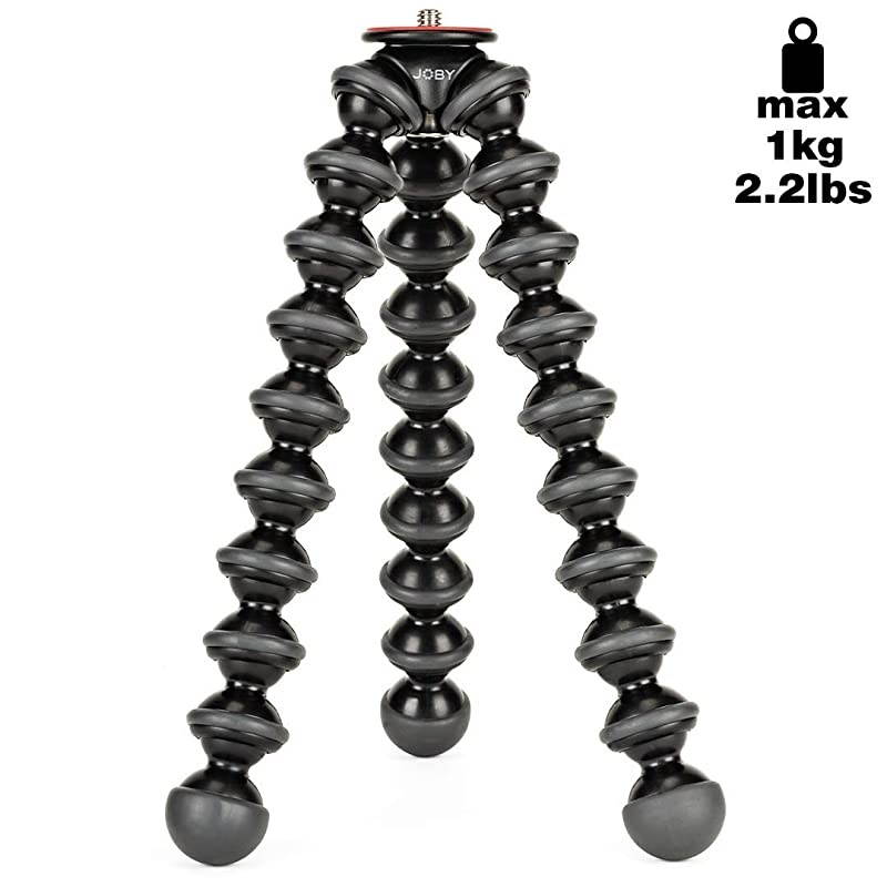 Gorillapod 1K Stand. Lightweight Flexible Tripod 1K Stand for Mirrorless Cameras or Devices Up to 1Kg (2.2Lbs). Black/Charcoal