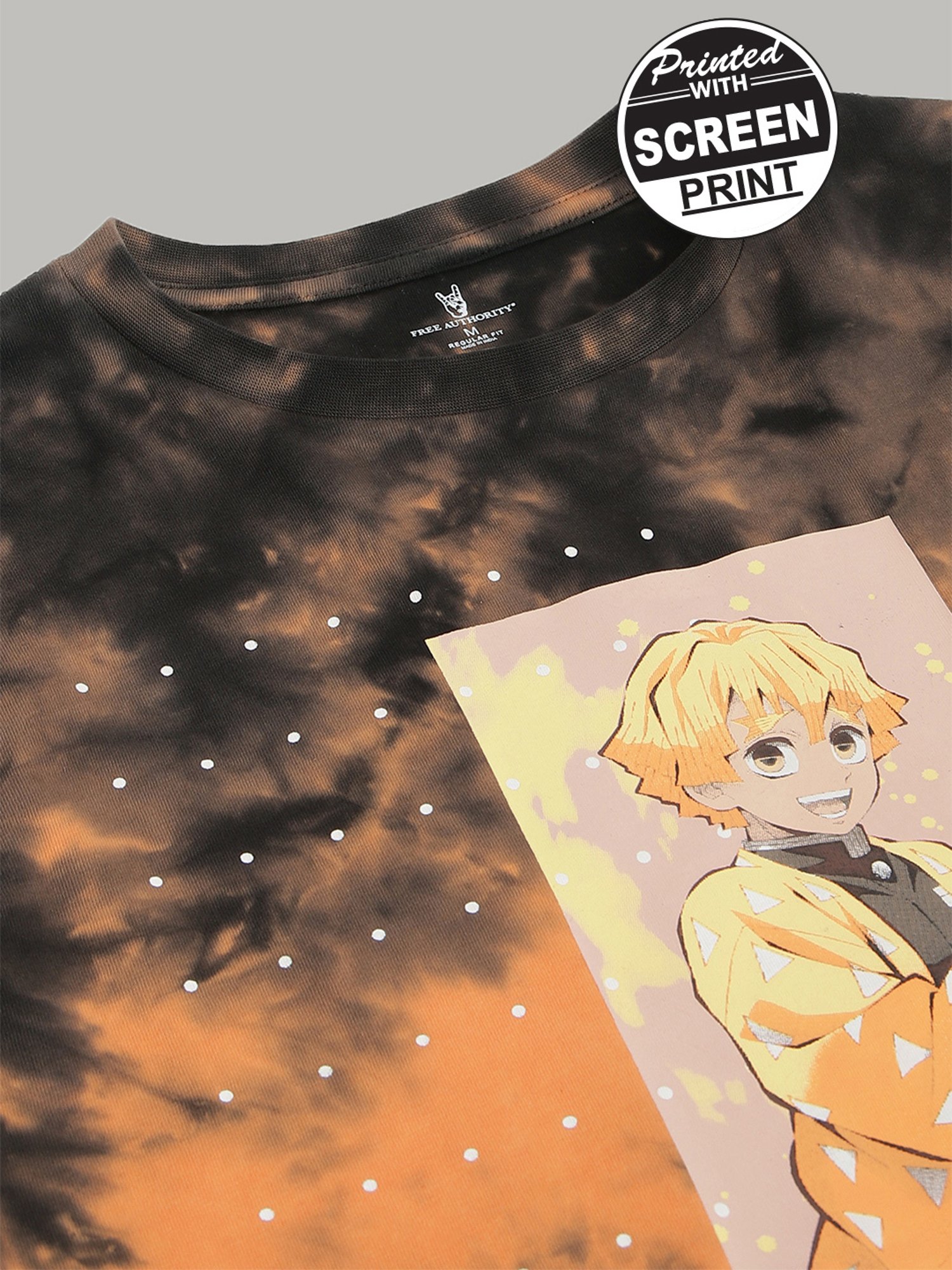 Free Authority Multicolored Regular Fit Printed T-Shirt