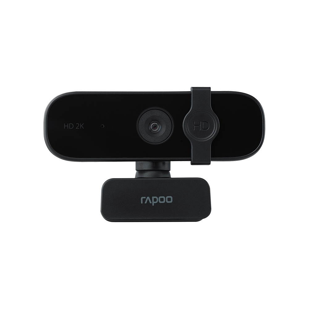 Rapoo C280 Webcam USB HD 2KSupport Camera Built-in Omnidirectional Dual Noise Reduction Microphone 85&deg; Wide-angle Viewing Angle 360&deg; Horizontal Rotation-Black