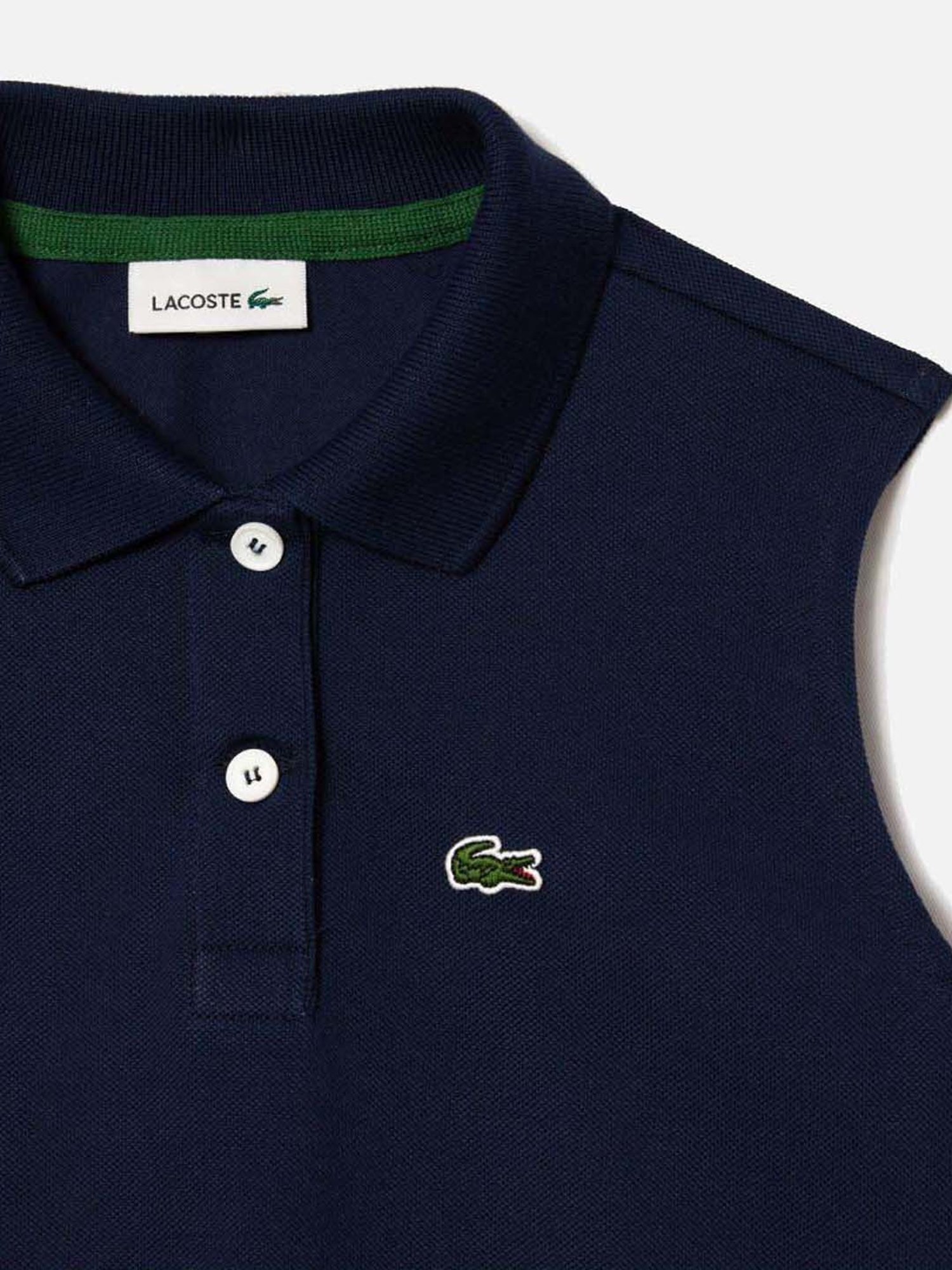 Lacoste Girls Navy Cotton Solid Polos & T-shirts