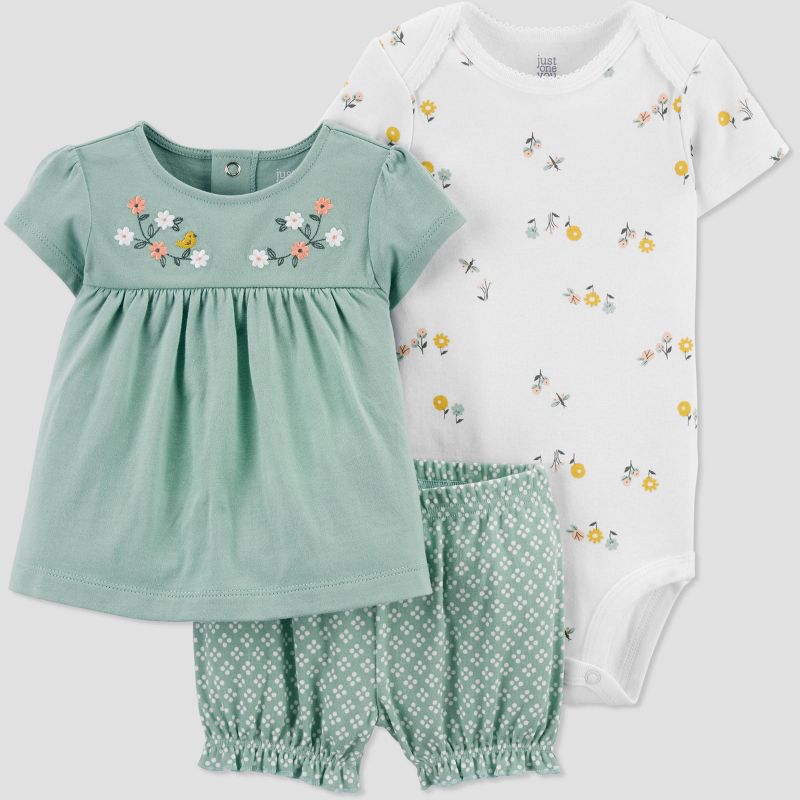 Baby Girls' Floral Top & Bottom Set - Just One You® made by carter's Mint 24M