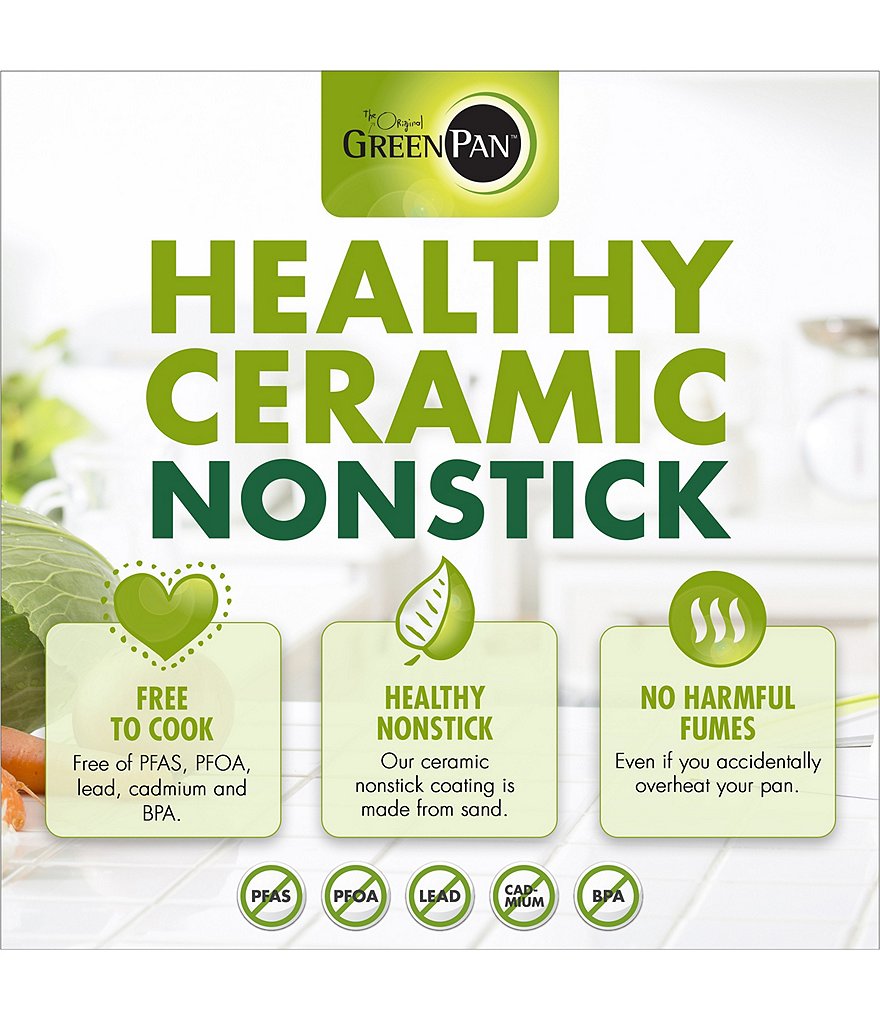 GreenPan Levels Hard Anodized Stackable Ceramic Non-Stick Saucepan with Straining Lid, 3-Quart