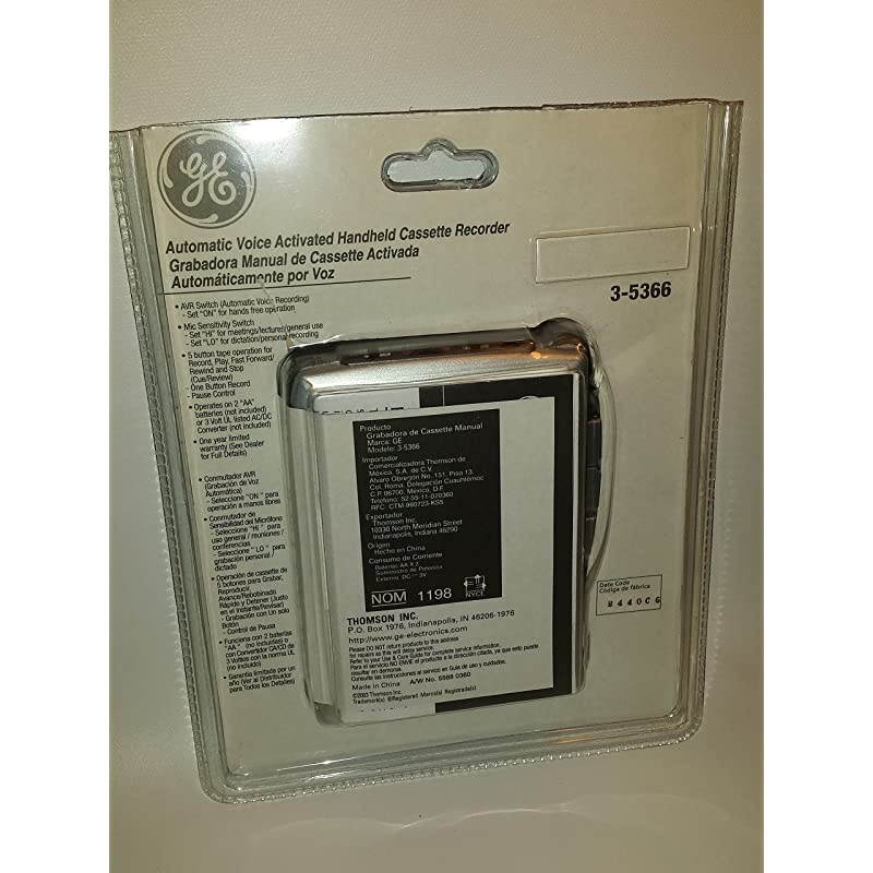 neral Electric 35366 Handheld Cassette Voice Recorder by
