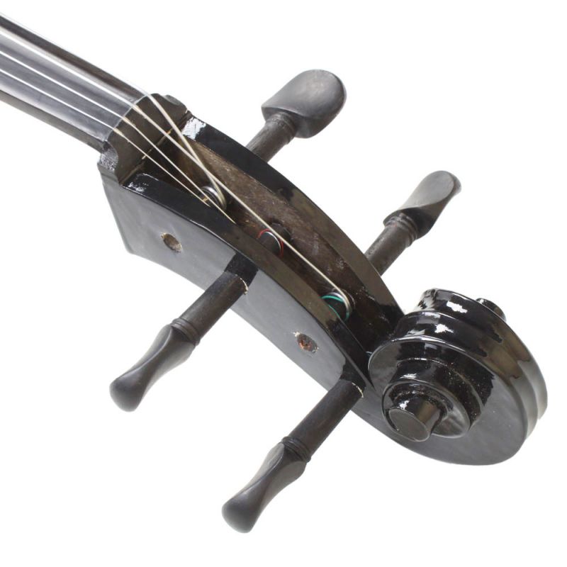 Professional Cello 4/4 Full Size BassWood Set with Bag+Bow+Rosin+Bridge Black