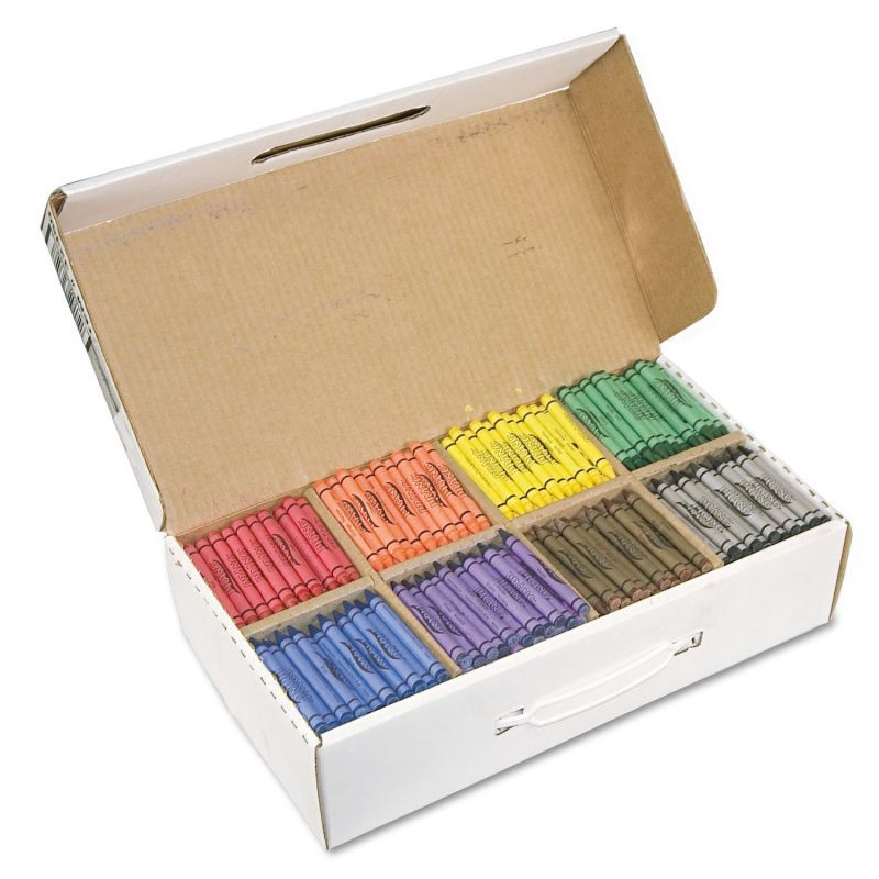 Prang 32350 - Crayons Made with Soy, 100 Each of 8 Colors, 800/Carton