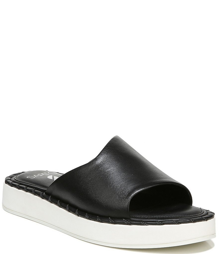 Sarto by Franco Sarto Zoe Leather Platform Slides