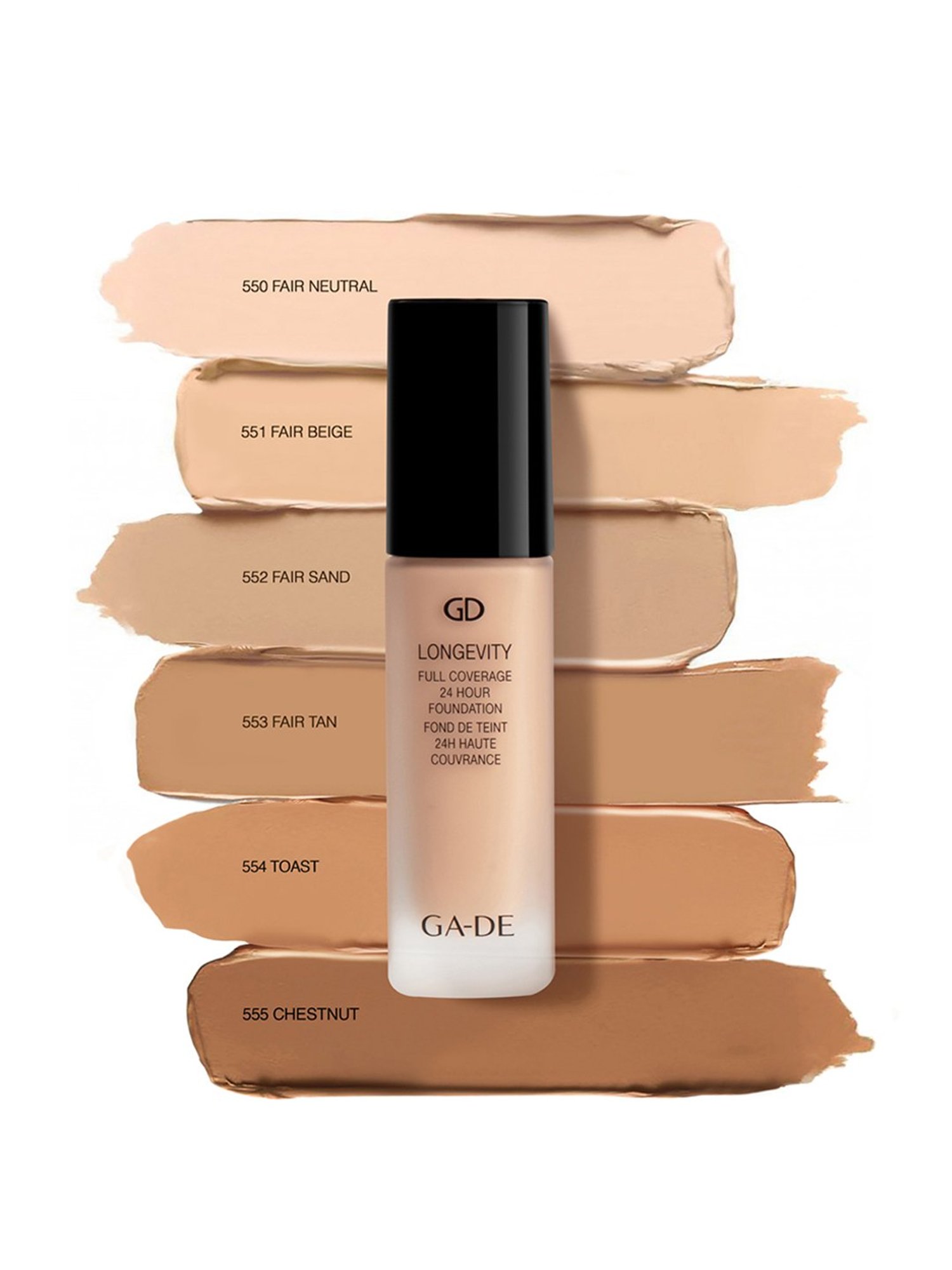 GA-DE Longevity Full Coverage 24 Hour Foundation 555 Chestnut - 30 ml