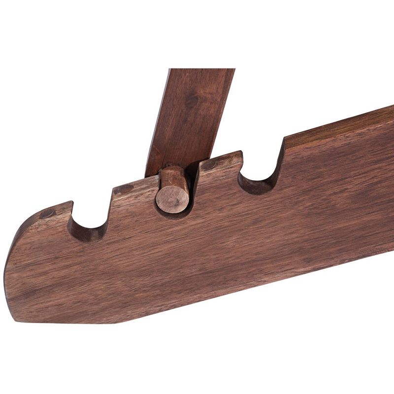 Teal Island Designs Kava Dark Brown Wood Outdoor Adirondack Chair w/ Wine Holder