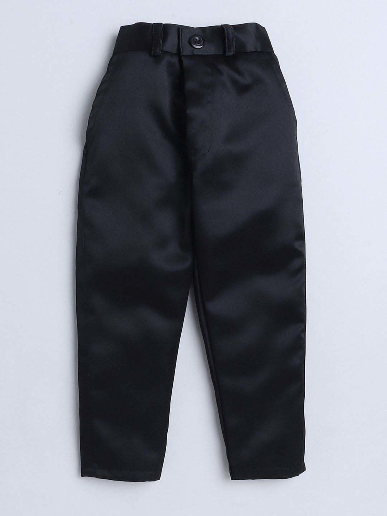 Fourfolds Boys Black Solid Full Sleeves Clothing Set