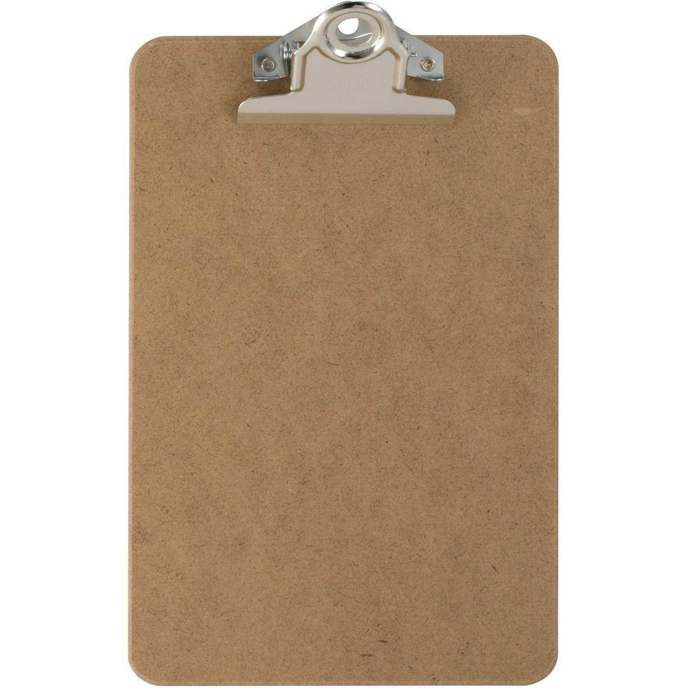 Officemate Hardboard Clipboard 1" Paper Capacity 6"x9" Brown 83103