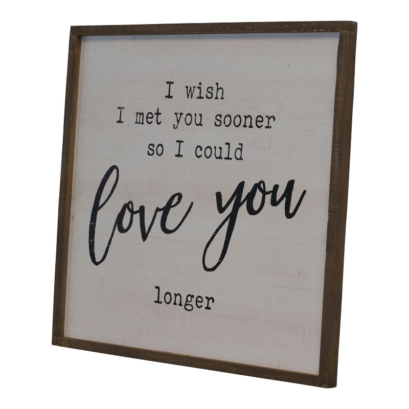 VIP Home & Garden 20"x1"x20" Wall Sign White/Black