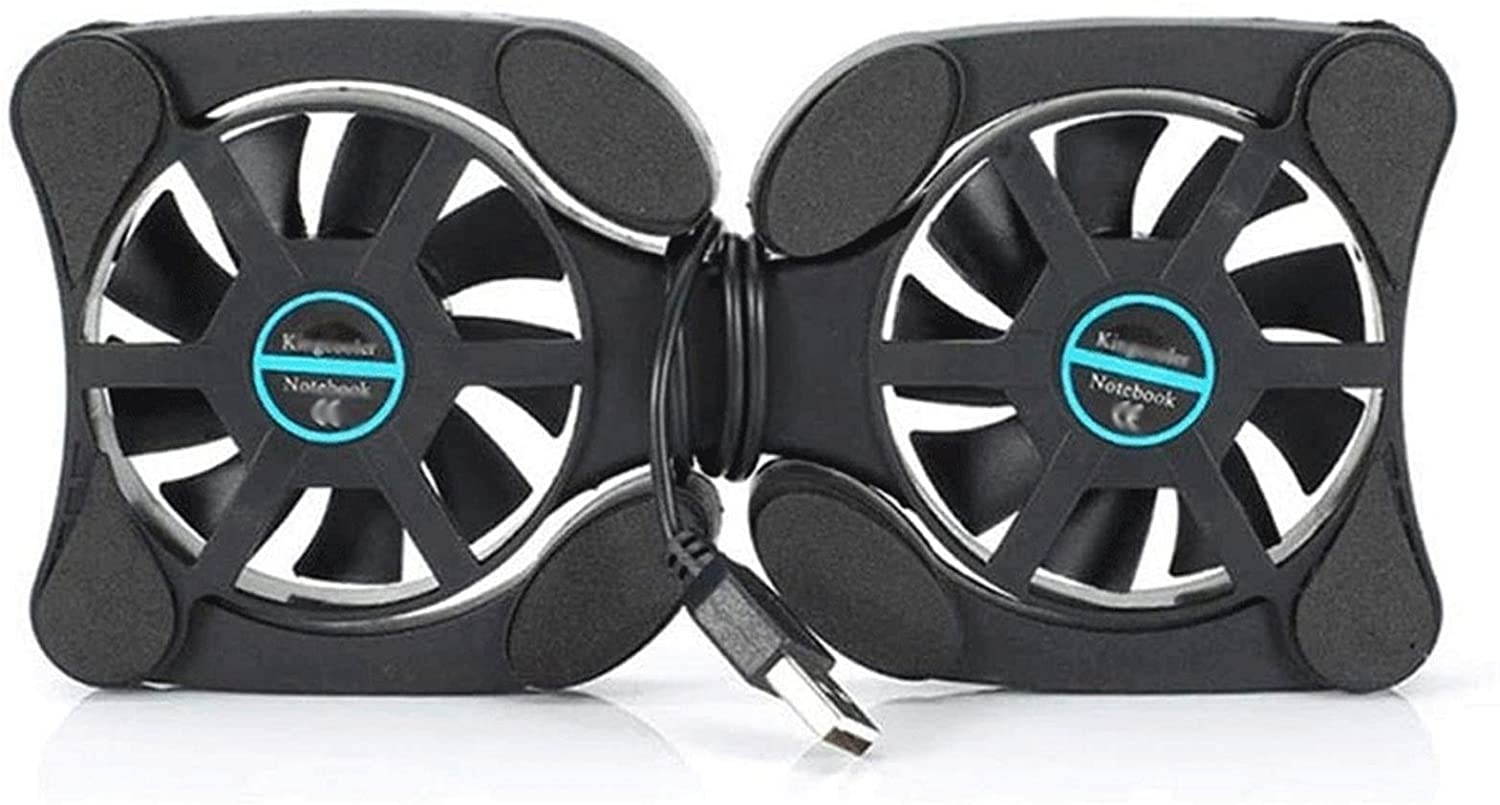 RGB Laptop Cooling Pad with 6 Quiet LED Fans 5 Heights Adjustable and Phone Stand, Dual USB Ports Gaming Laptop Cooler for 11"-18" Gaming Laptops (Blue)