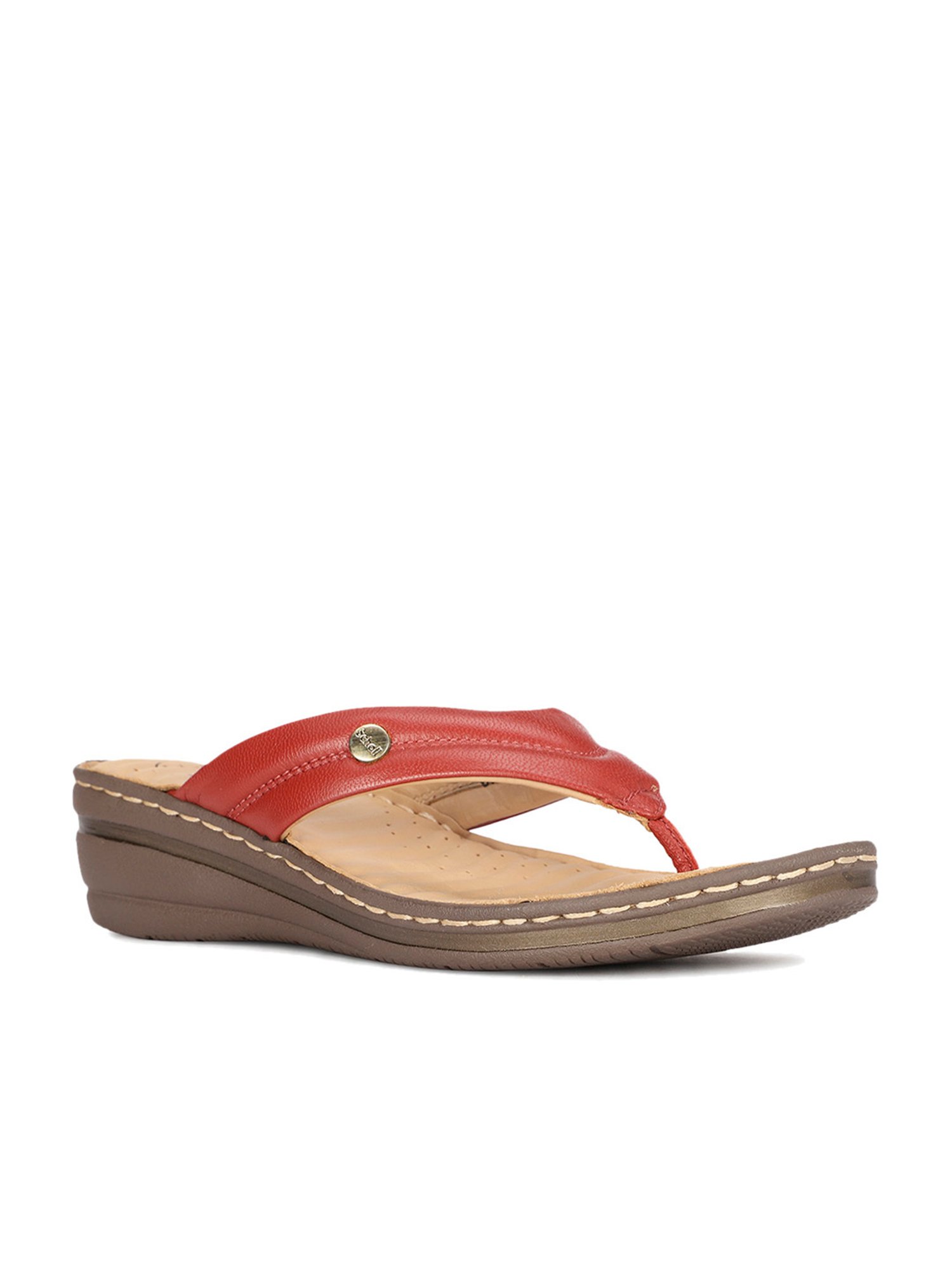 Scholl by Bata Women's MYRA Red Thong Wedges