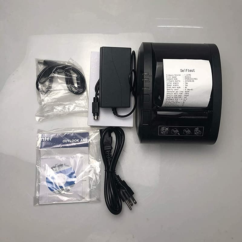 Thermal Receipt Printer 80MM USB Network Pos Printer with Auto Cutter Ethernet LAN Port Support Cash Drawer ESC/POS