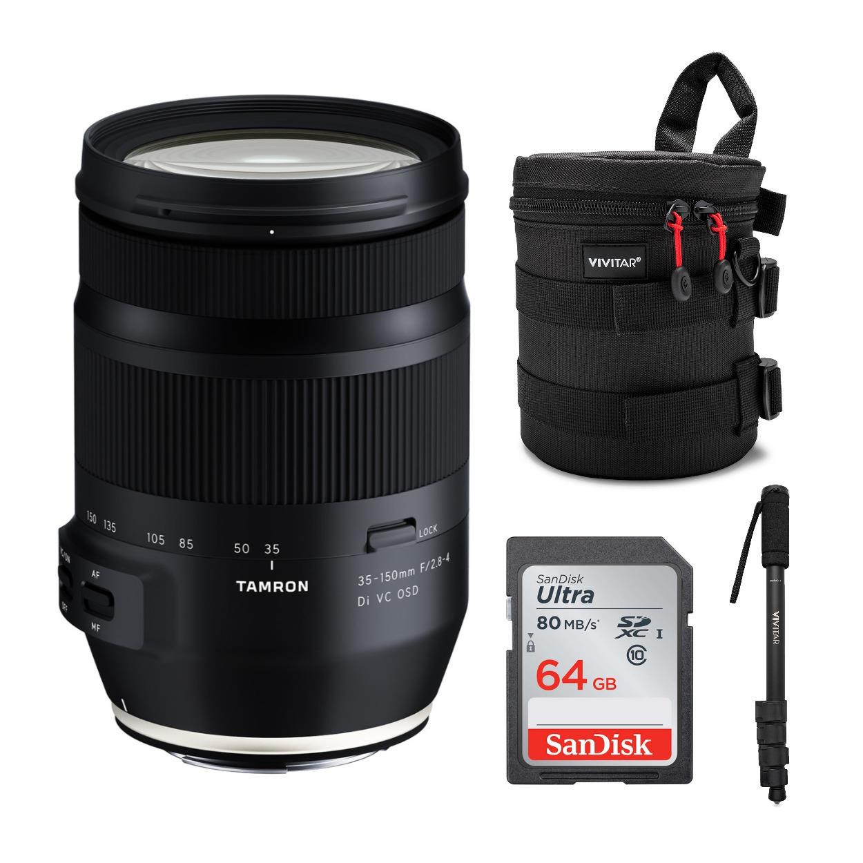 Tamron 35-150mm f/2.8-4 Di VC OSD Lens for Canon EF Mount Bundle