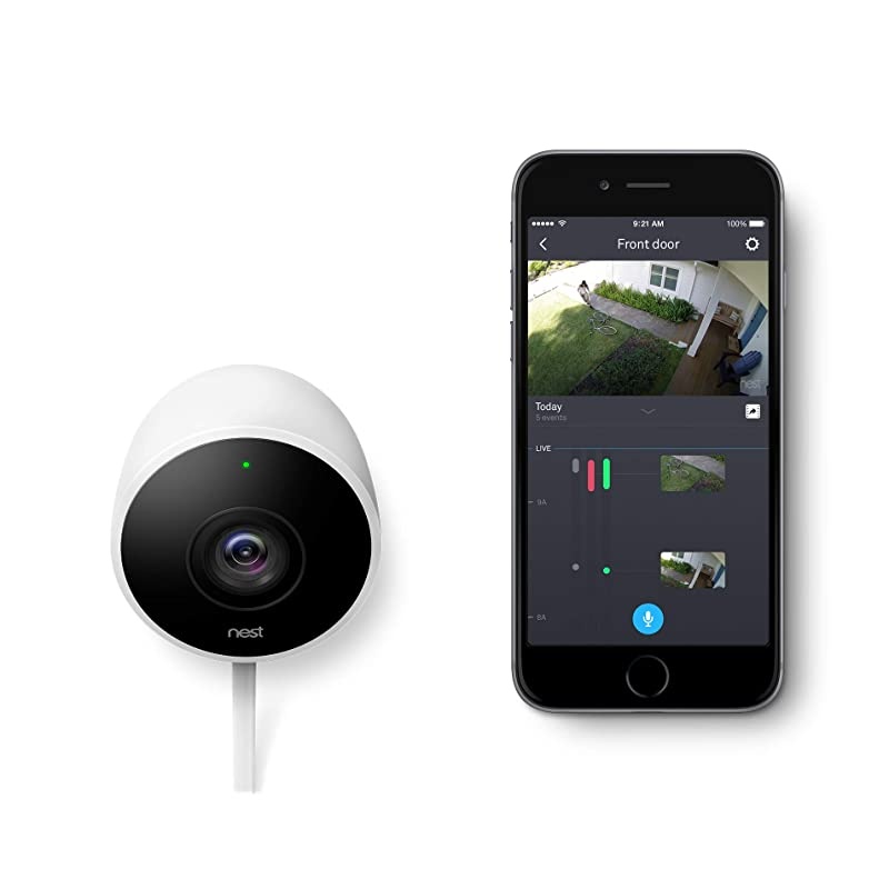 Nest Cam Outdoor - Weatherproof Outdoor Camera for Home Security - Surveillance Camera with Night Vision - Control with Your Phone