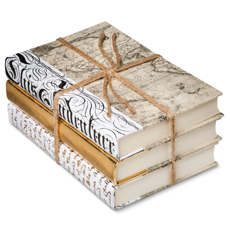 Gold Mix Decorative Book Set of 3