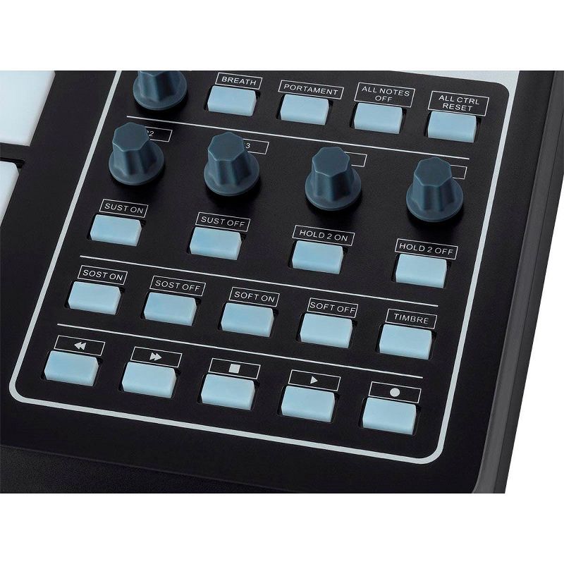 Monoprice SRP200 USB Pad Controller with 16 RGB Velocity and Pressure Sensitive Pads and 8 Assignable Sliders, 5 Assignable Knobs - Stage Right Series
