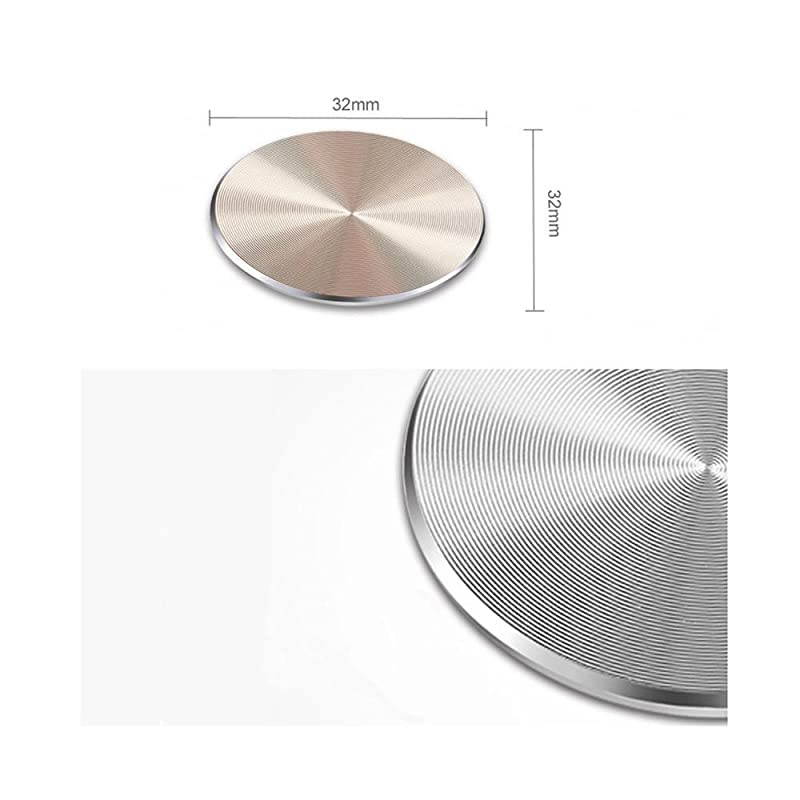 Adhesive Metal Plate Mounting Kits Stickers Discs Magnetic Patch Compatible with Air Vent Magnetic Car/Vehicle Mount Holder Especially for iPhone 6S 7 7plus (4pack-Black)