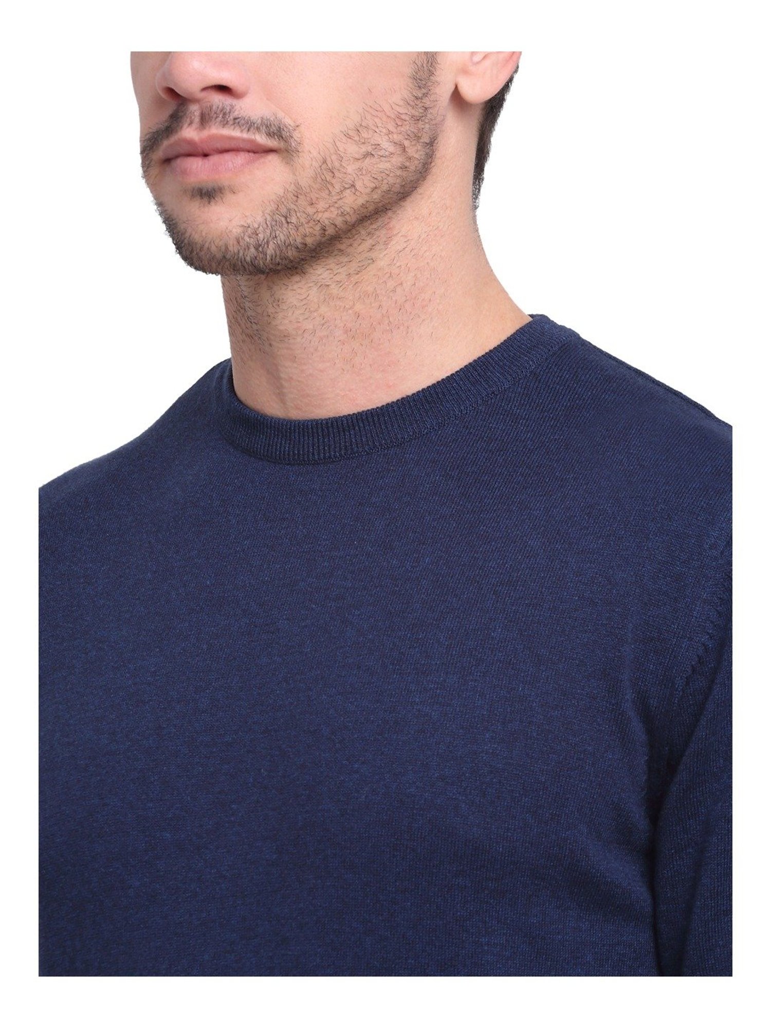 Cantabil Indigo Melange Regular Fit Pullover