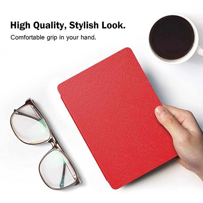 Case Fits All-New Kindle (10th Generation - 2019 Release Only), Thinnest Protective Shell Cover with Auto Wake/Sleep, Will Not Fit Kindle Paperwhite 10th Generation 2018 - Red