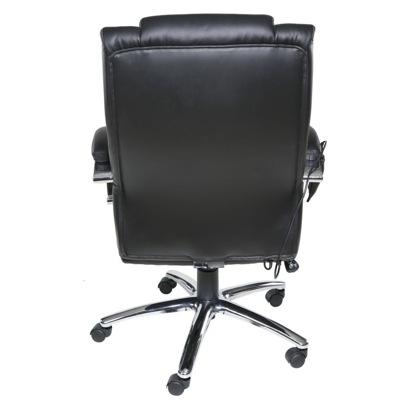 Executive 6 Motor Massage Chair with Lumbar Support and Heat Black - OneSpace